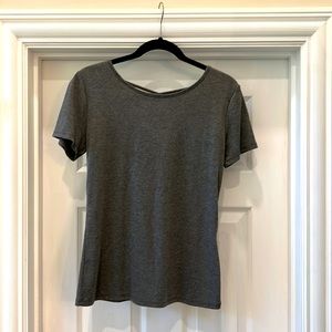 Gray top with laced back